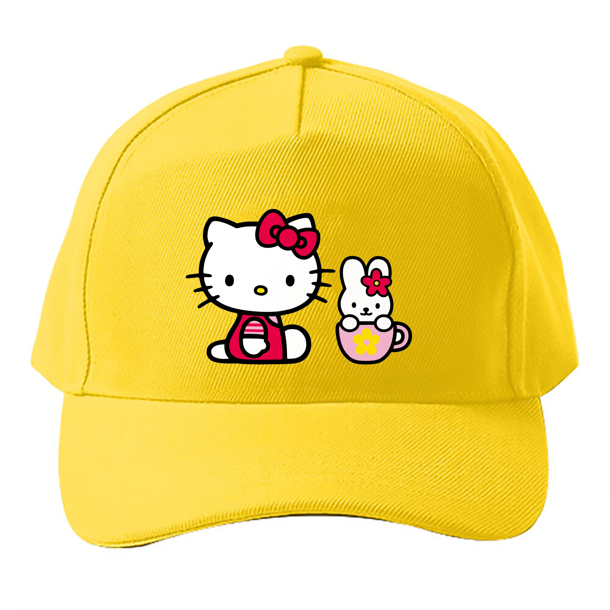 （画像用） Hello Kitty ハローキティ ベースボールキャップ 綿100％ 男女兼用 帽子 スポーツ